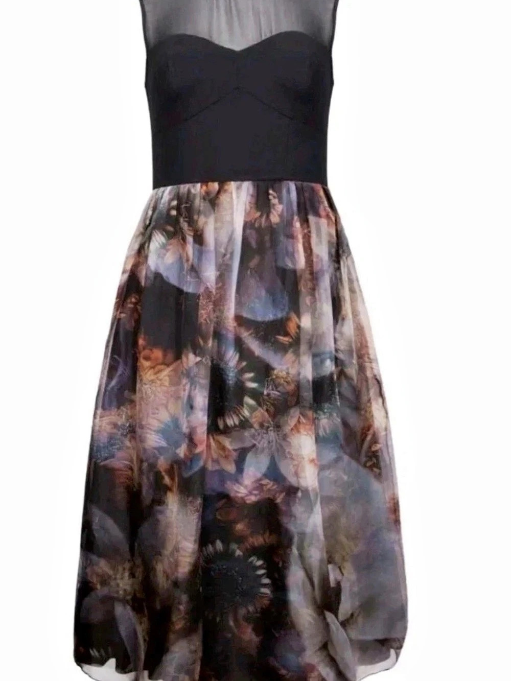 Ted Baker Karmyn Blooms of Enchantment Midi Dress Size 2